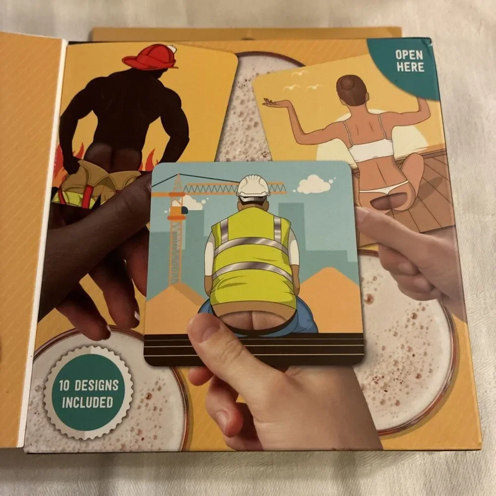 Bottoms Up! 10 Funny Beer Coasters Use your hand to Make Butt Cracks Men Women